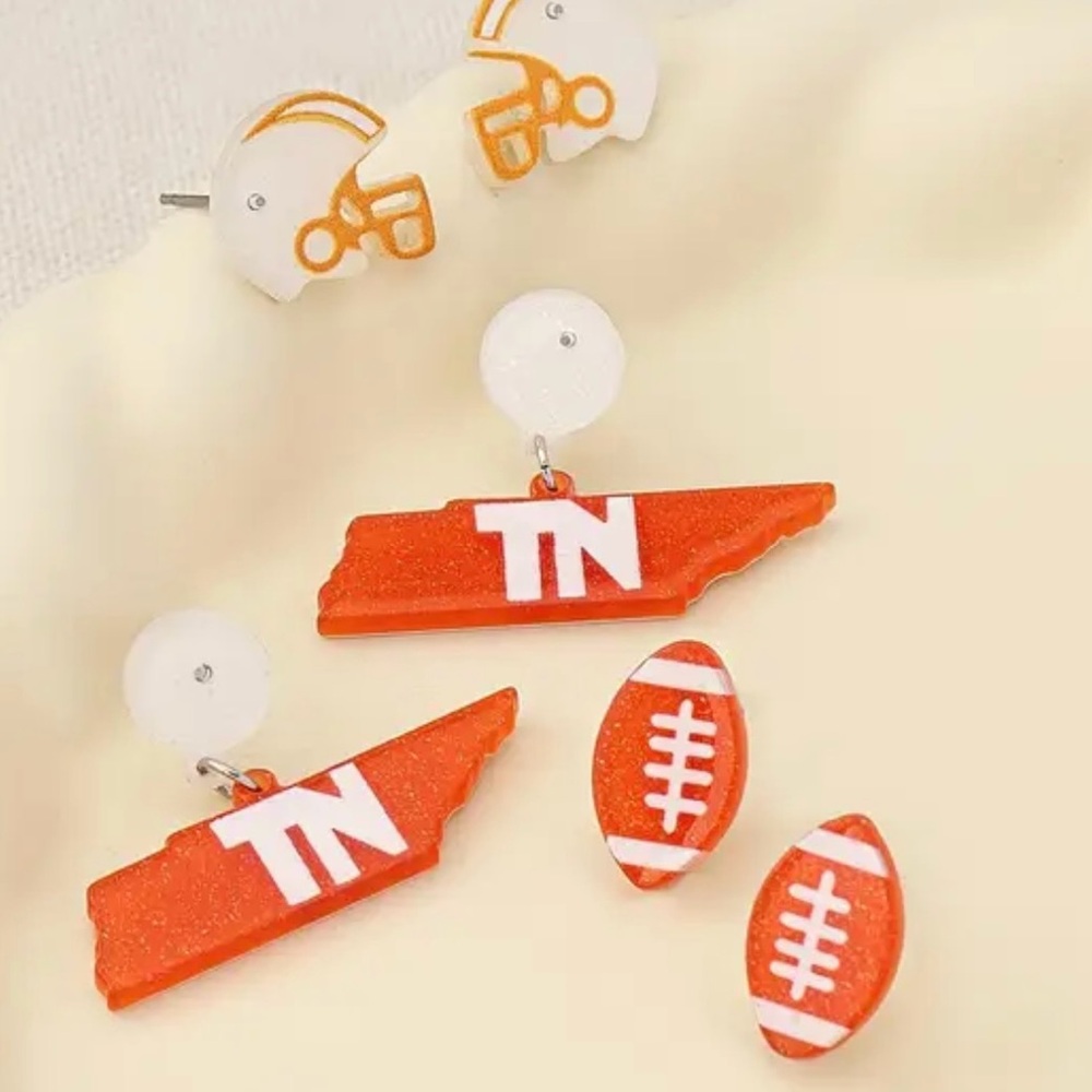 Orange and White Sports Jewelry Charms